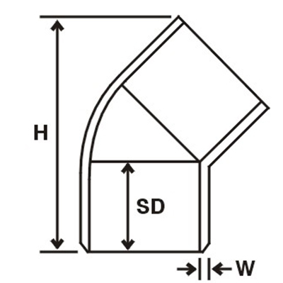 PVC Elbow 45° Fitting for ASTM Pipes