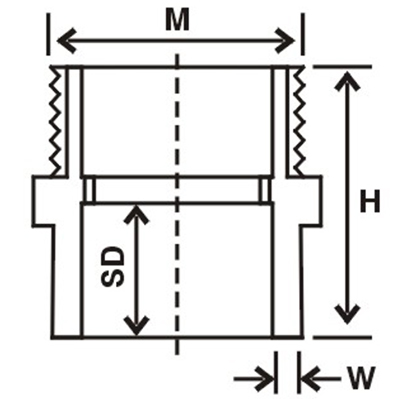 Male To Female Thread Adapter Fitting for ASTM Pipes