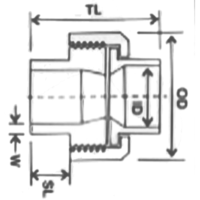 Union Pipe Fitting for ASTM Pipes