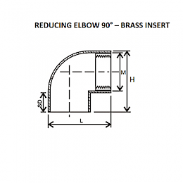 Reducing Brass Insert Elbow 90°