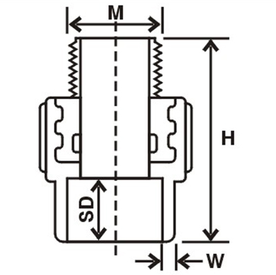 Brass MTA for astm pipe fittings