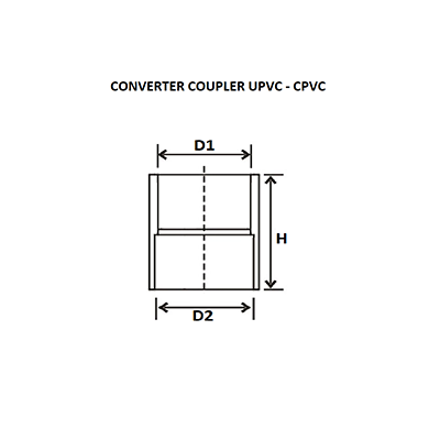 UPVC to CPVC Converter Coupler Fitting