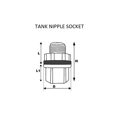 CPVC Tank Nipple Socket
