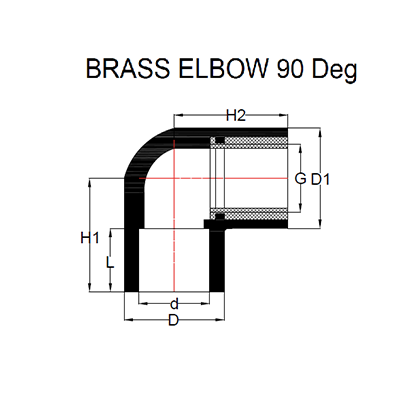 Reducer Elbow 90°– Brass Insert for CPVC Pipes