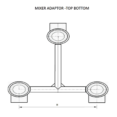 CPVC Top Bottom 6″ & 7″ - Wall Mixer Adapter
