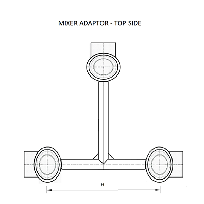 CPVC Top Side 6″ & 7″ - Wall Mixer Pipe Fitting