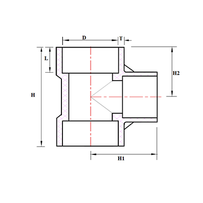 SCH 40 Tee for CPVC Pipes