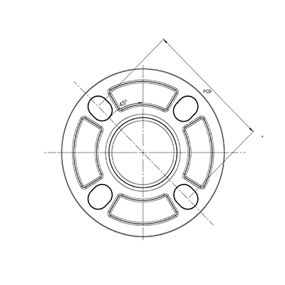 SCH 80 – FLANGE WITH GASKET – OPEN