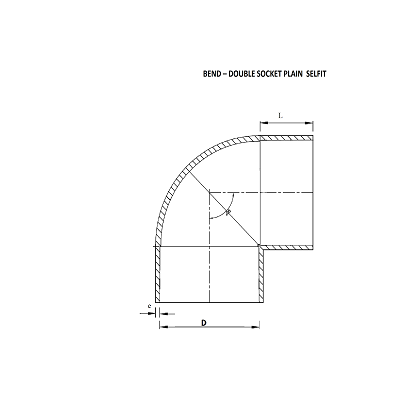 swr bend - double socket plain selfit