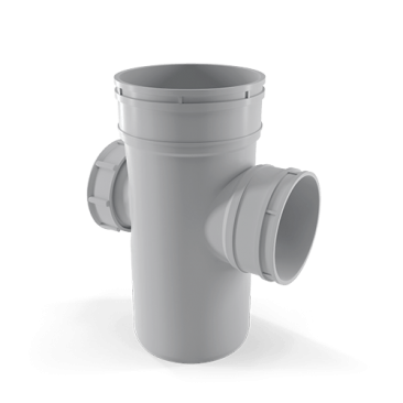 SWR Selfit Pipe - Reducing Tee Door Fitting Diagram