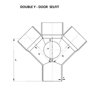 Ringfit Double Y Door Diagram - SWR Pipes Fitting