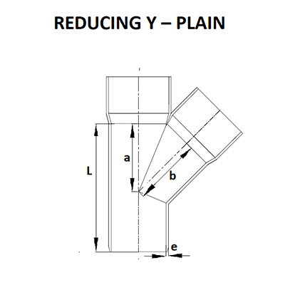 Ringfit reducing Y Plain - SWR Pipes Fitting