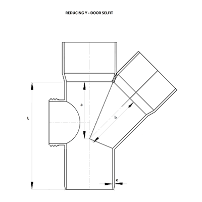 Ringfit reducing Y door - SWR Pipe Fitting