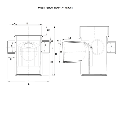 SWR 7 Inch Multi Floor Trap Fitting