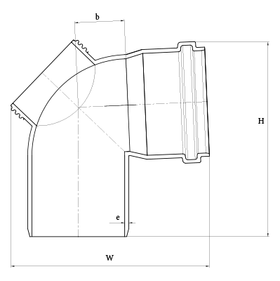 swr pipe fitting door bend PVC