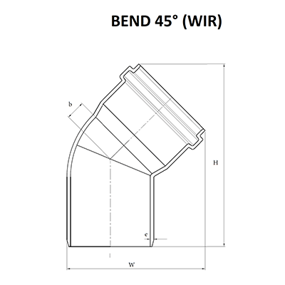 45 Degree Bend - Plain