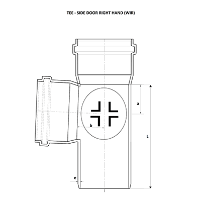 SWR Tee Side Door Right Hand Fitting Diagram