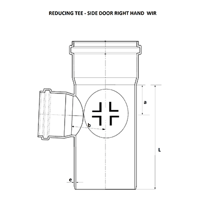 SWR Pipe - Tee Side Door Right Hand Fitting