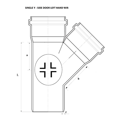 SWR Single Y Side Door Left Hand Fitting Diagram