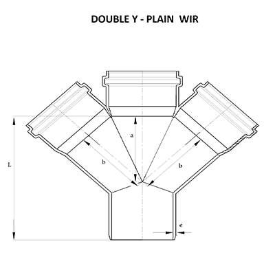 Ringfit Double Y Plain Fitting for SWR Pipes